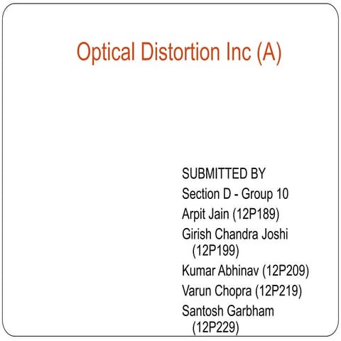Optical distortion
