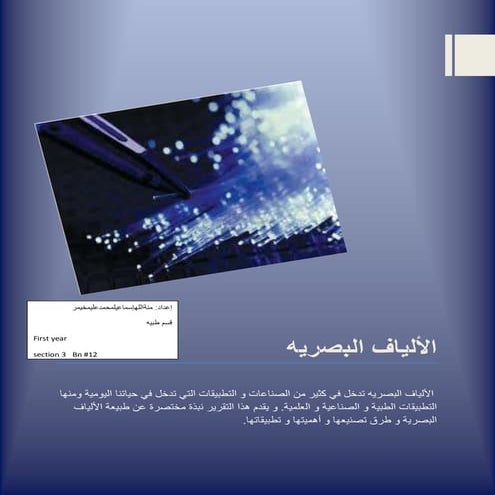 Optical fibers physics project | DOCX