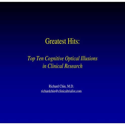 Ten Most Common Mistakes in Clinical Trial Interpretation