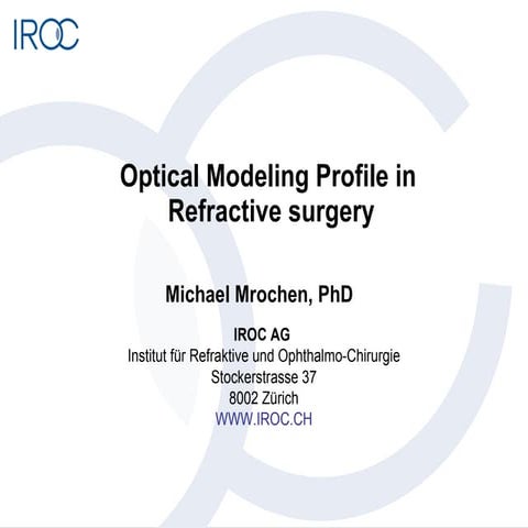 Optical modeling profile | PPT