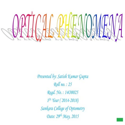 Optical phenomena 
