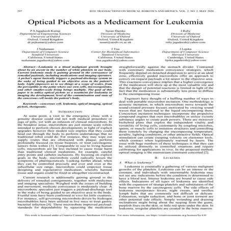 Optical Picbots as a Medicament for Leukemia