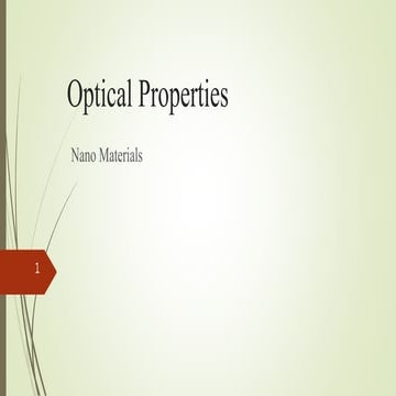 Optical properties