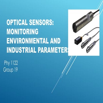 Sensors and their applications | PPT