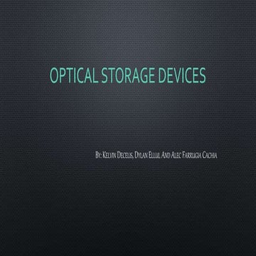 Optical storage devices