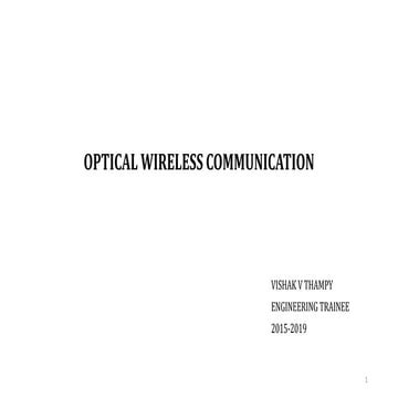 Optical wireless communication