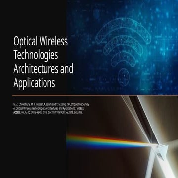 Optical Wireless Technologies for human beingpptx