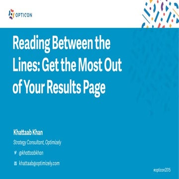 Opticon 2015-Reading Between the Lines Results Analysis