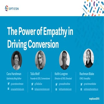 Opticon 2015-The Power of Empathy in Driving Conversion