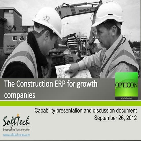 Opticon - Construction ERP Overview presentation