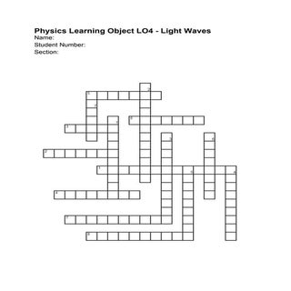 Physics 101 LO4 - Light Waves
