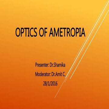Optics of ametropia