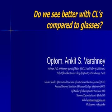 Optics of contact lenses by ankit varshney