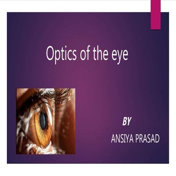 Optics of eye