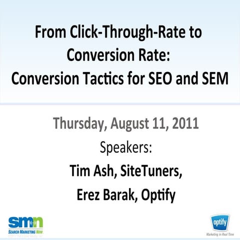 Optify Organic Click Through Rate Webinar Slides