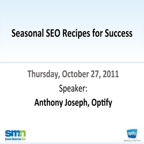 Optify seasonal seo recipes for success 
