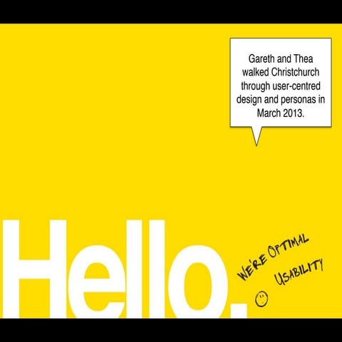 User-Centred Design and Personas