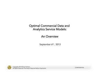 ACO/Pharma Commercial Data Analytics Service Models