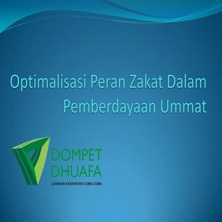 Optimalisasi Peran Zakat Dalam Pemb...