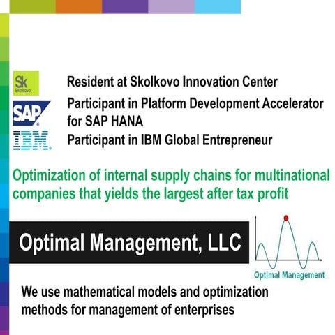 Optimization of internal Supply Chain (Transfer Prices and Good Flows) for Mu...