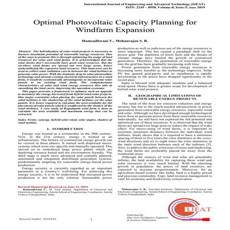 Optimal photovoltaic capacity planning for windfarm expansion | PDF