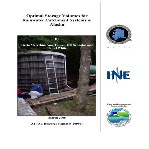 Alaska;  Optimal Storage Volumes For Rainwater Catchment Systems In Alaska  