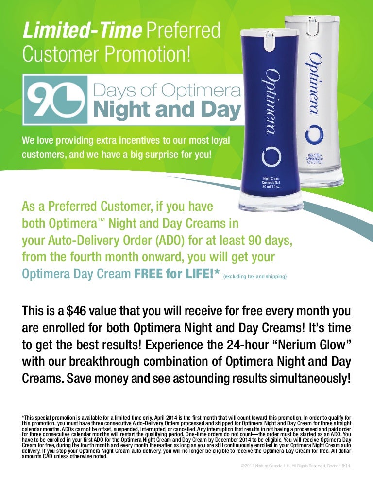 Nerium Optimera Promotion