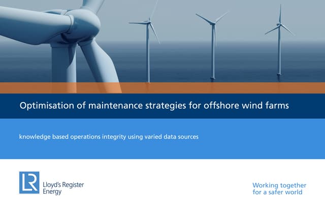Offshore Wind Farm Operations and Maintenance | PDF