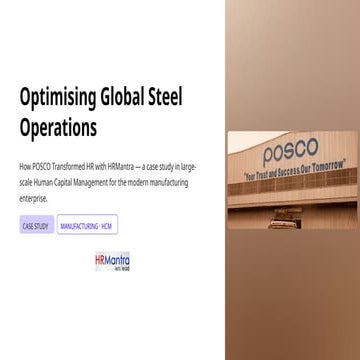 POSCO Case Study: Scaling HR with HRMantra | PPTX