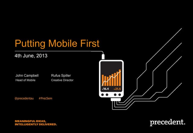 Optimising Mobile Seminar, Melbourne & Perth-June'13