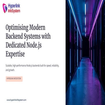 Optimising Scalable and High-Performance Backend Systems with Dedicated ...