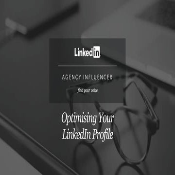 Optimising your LinkedIn profile