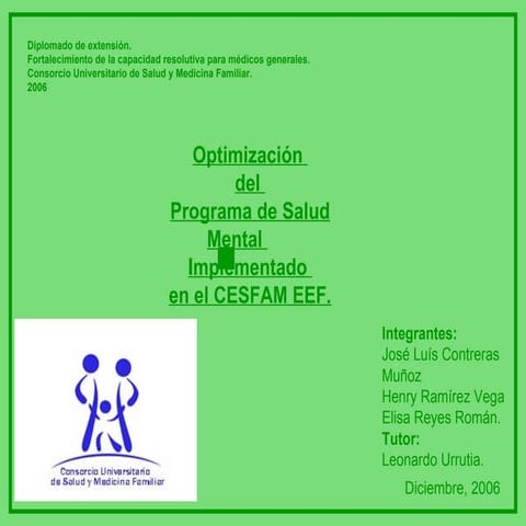 Optimización Programa de Depresión Cesfam EEF