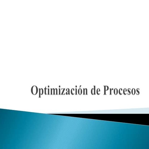 Optimizacion de procesos