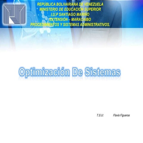 Optimizacion de sistemas | PPTX