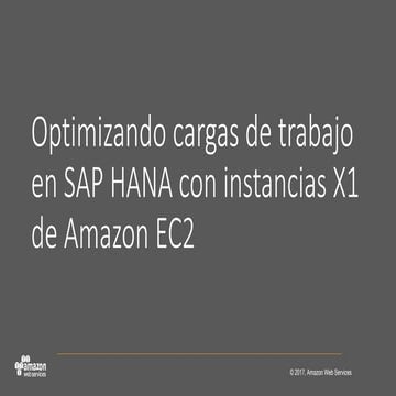 Optimizando cargas de trabajo en SAP Hana con instancias x1 de Amazon EC2