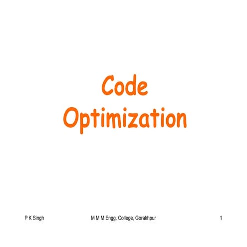 Optimization | PDF | Programming Languages | Computing
