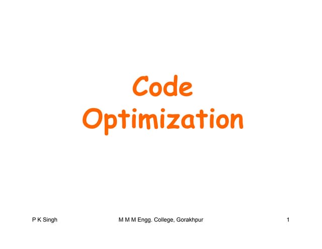 Optimization | PDF | Programming Languages | Computing
