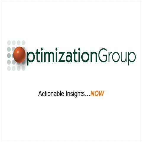 Optimization Group What We Do