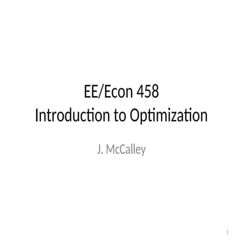 Optimization Introduction and the basics .ppt