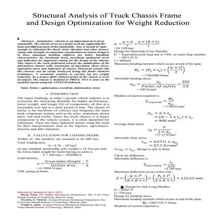 Optimization of chassis ansys