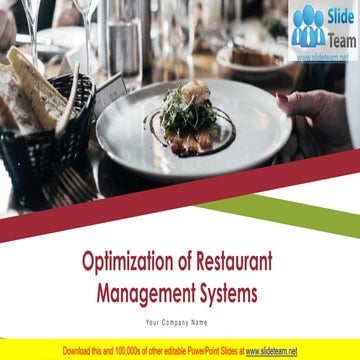 Optimization Of Restaurant Management Systems PowerPoint Presentation Slides