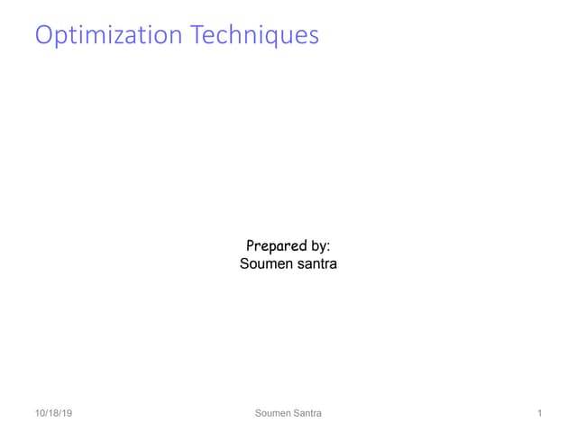 Optimization techniques: Ant Colony Optimization: Bee Colony Optimization: Tr...