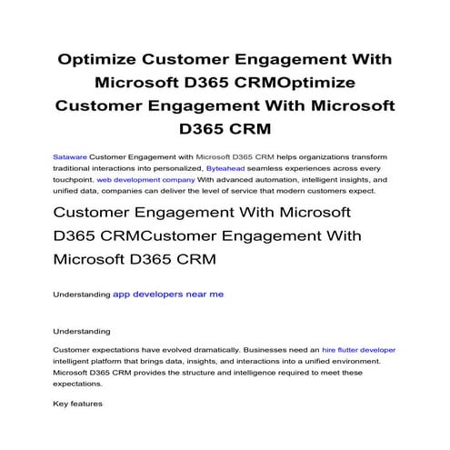 Optimize Customer Engagement With Microsoft D365 CRM (1).pdf