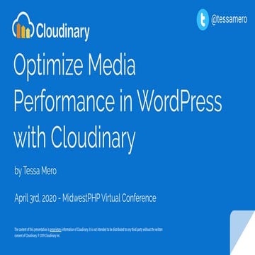 Optimize media performance in wordpress with cloudinary