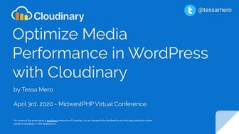 Optimize media performance in wordpress with cloudinary