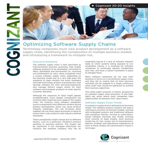 Software Supply Chain Security Management | PDF