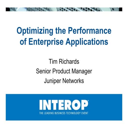 Optimizing the Performance