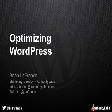 Optimizing WordPress - State of Search 2014