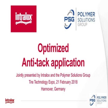 Optimizing Anti-Tack Applications | PPTX